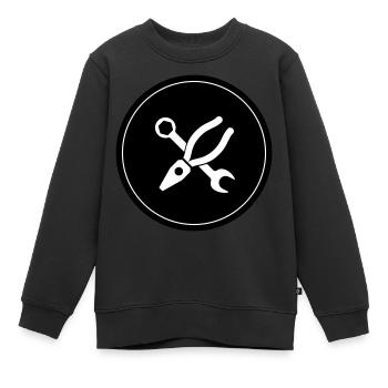 Zange Icon - Kinder Premium Organic Sweatshirt - Schwarz - Vorne - AI Model Kid Female (0cm)