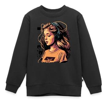 Kawaii - Kinder Premium Organic Sweatshirt - Schwarz - Vorne - AI Model Kid Female (0cm)