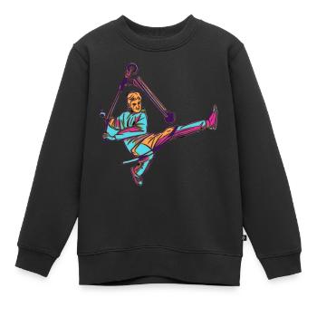 Stunt Scooter - Kinder Premium Organic Sweatshirt - Schwarz - Vorne - AI Model Kid Female (0cm)