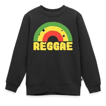 reggae - Kinder Premium Organic Sweatshirt - Schwarz - Vorne - AI Model Kid Female (0cm)