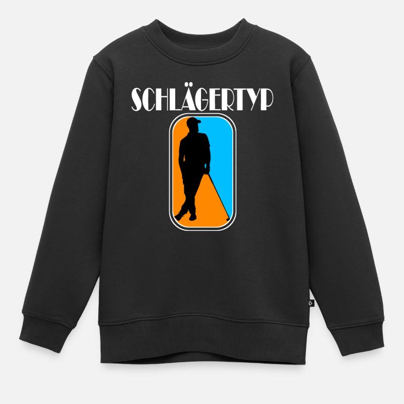 golf schlägertyp - Kinder Premium Organic Sweatshirt - Schwarz