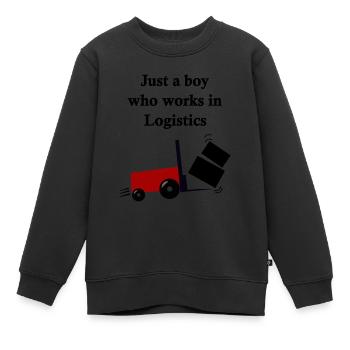 Logistique et transport - Sweat Premium enfant bio - noir - Devant - AI Model Kid Female (0cm)