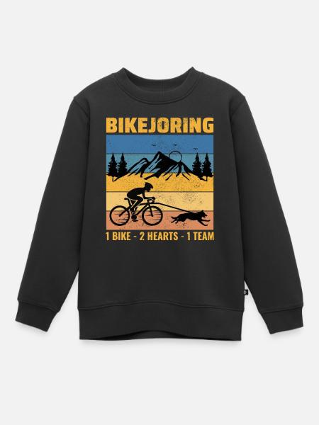 Bikejoring DogScooting Dog Sport Bike Bicycle Ride - Sweat Premium enfant bio - noir