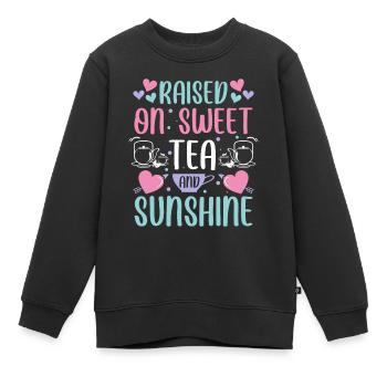 Buveurs de thé Sachets de thé Amateurs de thé - Sweat Premium enfant bio - noir - Devant - AI Model Kid Female (0cm)