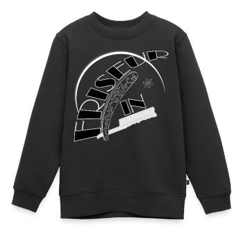 Friseur*in Rasiermesser Salon schwarz weiß - Kinder Premium Organic Sweatshirt - Schwarz - Vorne - AI Model Kid Female (0cm)