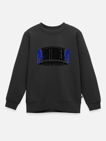 Trotirider made in France - Sweat Premium enfant bio - noir