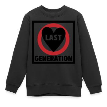 Letzte Generation | Farben änderbar - Kinder Premium Organic Sweatshirt - Schwarz - Vorne - AI Model Kid Female (0cm)