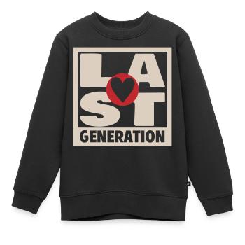 Letzte Generation | Farben änderbar - Kinder Premium Organic Sweatshirt - Schwarz - Vorne - AI Model Kid Female (0cm)