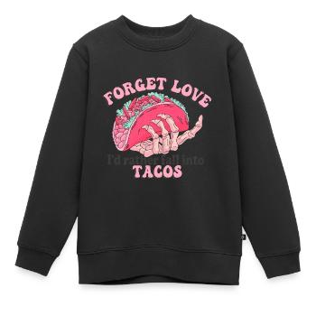 Anti Saint-Valentin Coeur Amour Cadeau Idée Horreur - Sweat Premium enfant bio - noir - Devant - AI Model Kid Female (0cm)