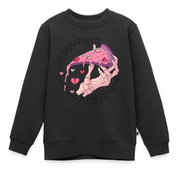 Anti Saint-Valentin Coeur Amour Cadeau Idée Horreur - Sweat Premium enfant bio - noir - Devant - AI Model Kid Female (0cm)