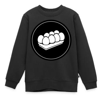 Eier symbol - Kinder Premium Organic Sweatshirt - Schwarz - Vorne - AI Model Kid Female (0cm)