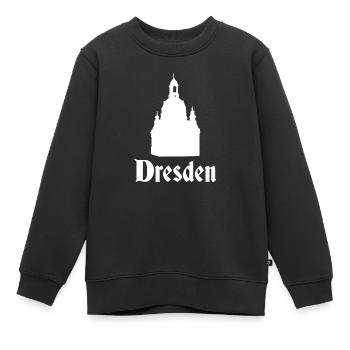Dresden Frauenkirche - Kinder Premium Organic Sweatshirt - Schwarz - Vorne - AI Model Kid Female (0cm)