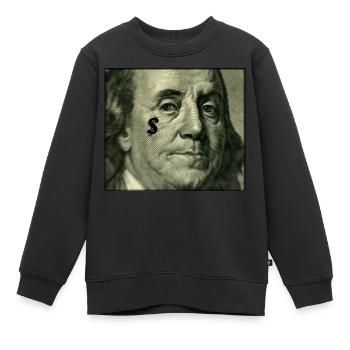 Riche - Sweat Premium enfant bio - noir - Devant - AI Model Kid Female (0cm)