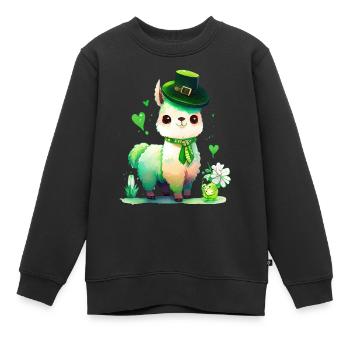 St Paddy’s St Patricksday St Patrick Day - Sweat Premium enfant bio - noir - Devant - AI Model Kid Female (0cm)