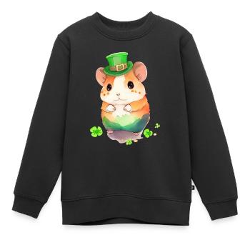 St Paddy’s St Patricksday St Patrick Day - Sweat Premium enfant bio - noir - Devant - AI Model Kid Female (0cm)