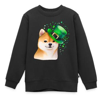 St Paddy’s St Patricksday St Patrick Day - Sweat Premium enfant bio - noir - Devant - AI Model Kid Female (0cm)