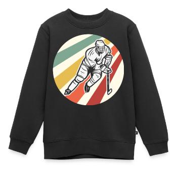 Eishockey - Kinder Premium Organic Sweatshirt - Schwarz - Vorne - AI Model Kid Female (0cm)