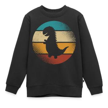 T-Rex - Kids Premium Organic Sweatshirt - black - Front - AI Model Kid Female (0cm)