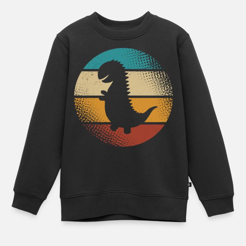 T-Rex - Kinder Premium Organic Sweatshirt - Schwarz