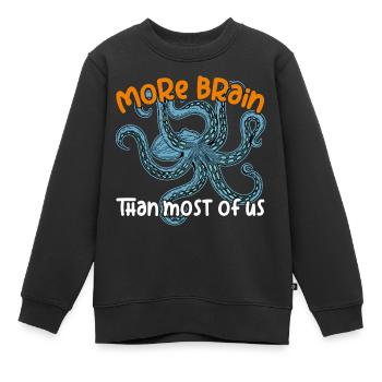 Intelligente Oktopusse - großer Oktopus - Kinder Premium Organic Sweatshirt - Schwarz - Vorne - AI Model Kid Female (0cm)