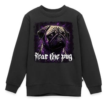 Craignez le carlin - Sweat Premium enfant bio - noir - Devant - AI Model Kid Female (0cm)