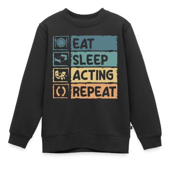 Schauspieler Probe Komödie Oper - Kinder Premium Organic Sweatshirt - Schwarz - Vorne - AI Model Kid Female (0cm)