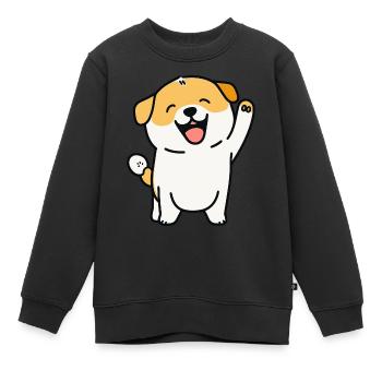 Kawaii Hunde-Design, der besten Freund des Hundes - Kinder Premium Organic Sweatshirt - Schwarz - Vorne - AI Model Kid Female (0cm)