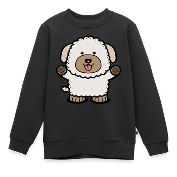 Kawaii Hunde-Design, der besten Freund des Hundes - Kinder Premium Organic Sweatshirt - Schwarz - Vorne - AI Model Kid Female (0cm)