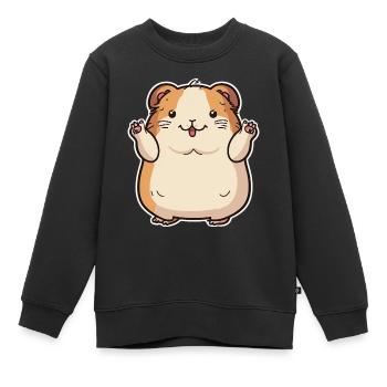 Hamster - Kids Premium Organic Sweatshirt - black - Front - AI Model Kid Female (0cm)
