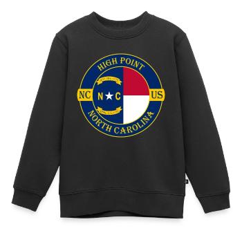 High Point North Carolina Flag USA Souvenir de voyage - Sweat Premium enfant bio - noir - Devant - AI Model Kid Female (0cm)
