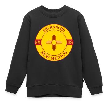 Rio Rancho Nouveau-Mexique Flag USA Badge souvenir - Sweat Premium enfant bio - noir - Devant - AI Model Kid Female (0cm)