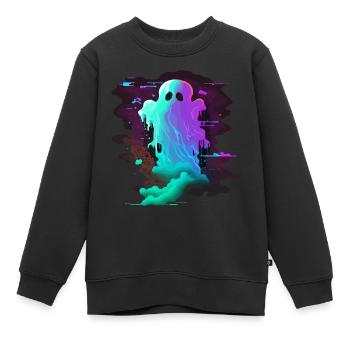 Fantôme dans les brouillards - Sweat Premium enfant bio - noir - Devant - AI Model Kid Female (0cm)