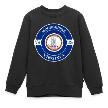 Woodbridge Virginia Flag USA Travel Souvenir Badge - Sweat Premium enfant bio - noir - Devant - AI Model Kid Female (0cm)