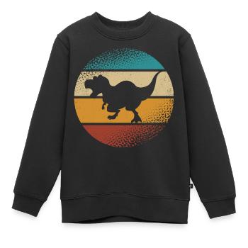 T-Rex - Kinder Premium Organic Sweatshirt - Schwarz - Vorne - AI Model Kid Female (0cm)