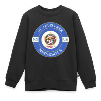 St. Louis Park Minnesota Flag USA Souvenir Logo - Sweat Premium enfant bio - noir - Devant - AI Model Kid Female (0cm)