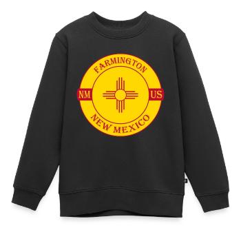 Farmington Nouveau-Mexique Flag USA Badge souvenir - Sweat Premium enfant bio - noir - Devant - AI Model Kid Female (0cm)