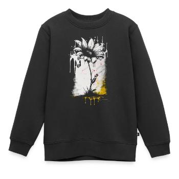 Pâquerette - Sweat Premium enfant bio - noir - Devant - AI Model Kid Female (0cm)