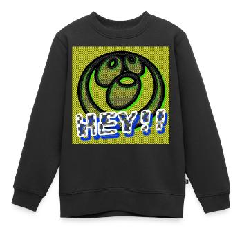 Hé!! - Image - 2023 - Sweat Premium enfant bio - noir - Devant - AI Model Kid Female (0cm)