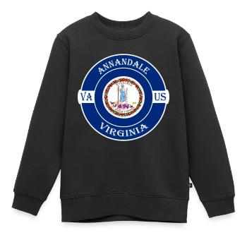 Annandale Virginia Flag USA Travel Souvenir Badge - Sweat Premium enfant bio - noir - Devant - AI Model Kid Female (0cm)