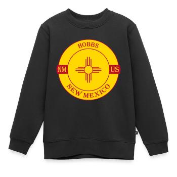 Hobbs Nouveau-Mexique Flag USA Travel Souvenir Badge - Sweat Premium enfant bio - noir - Devant - AI Model Kid Female (0cm)
