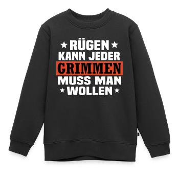 grimmen Vorpommern - Kinder Premium Organic Sweatshirt - Schwarz - Vorne - AI Model Kid Female (0cm)