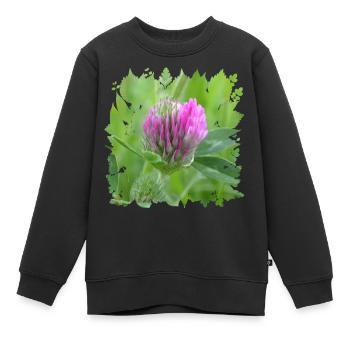 Le trèfle est une plante fourragère importante pour les abeilles - Sweat Premium enfant bio - noir - Devant - AI Model Kid Female (0cm)