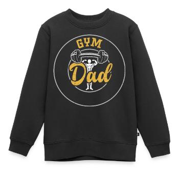 Gym Papa - Gym - Sweat Premium enfant bio - noir - Devant - AI Model Kid Female (0cm)