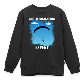 Wingsuit fliegen Base Jumping Fallschirmspringen Wingsuiting - Kinder Premium Organic Sweatshirt - Schwarz - Vorne - AI Model Kid Female (0cm)