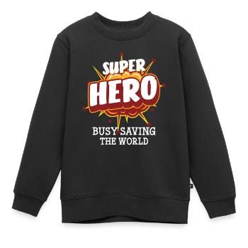 Alltagsheld Helden Lebensretter Beruf - Kinder Premium Organic Sweatshirt - Schwarz - Vorne - AI Model Kid Female (0cm)