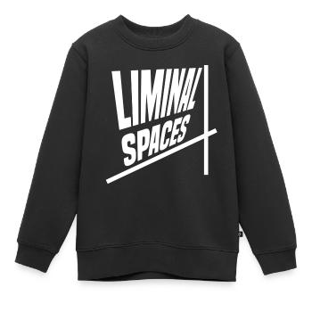 Espaces liminaux - Sweat Premium enfant bio - noir - Devant - AI Model Kid Female (0cm)
