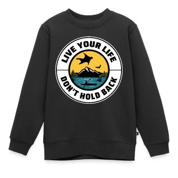 Wingsuit fliegen Base Jumping Fallschirmspringen Wingsuiting - Kinder Premium Organic Sweatshirt - Schwarz - Vorne - AI Model Kid Female (0cm)