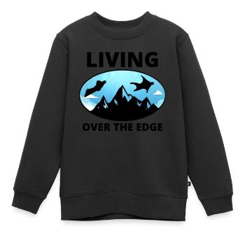 Wingsuit fliegen Base Jumping Fallschirmspringen Wingsuiting - Kinder Premium Organic Sweatshirt - Schwarz - Vorne - AI Model Kid Female (0cm)