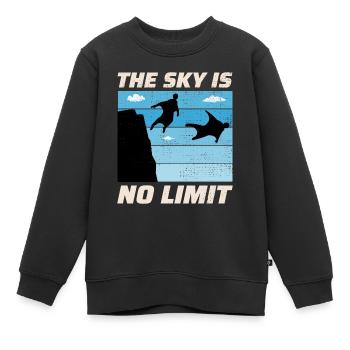 Wingsuit fliegen Base Jumping Fallschirmspringen Wingsuiting - Kinder Premium Organic Sweatshirt - Schwarz - Vorne - AI Model Kid Female (0cm)