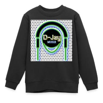 D-Jay MUSIX - Abbild - 2023 - Kinder Premium Organic Sweatshirt - Schwarz - Vorne - AI Model Kid Female (0cm)